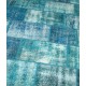 Blue Handmade Patchwork Carpet