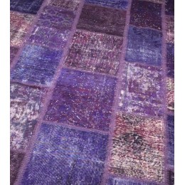 Purple Handmade Patchwork Carpet