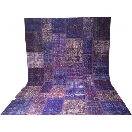 Purple Handmade Patchwork Carpet