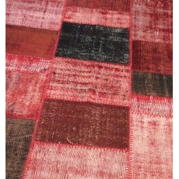 Red Handmade Patchwork Carpet