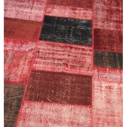 Red Handmade Patchwork Carpet