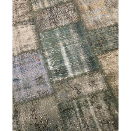 Green Handmade Patchwork Carpet