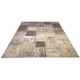 Beige Handmade Patchwork Carpet