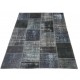 Black Handmade Patchwork Carpet