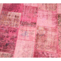Pink Handmade Patchwork Carpet