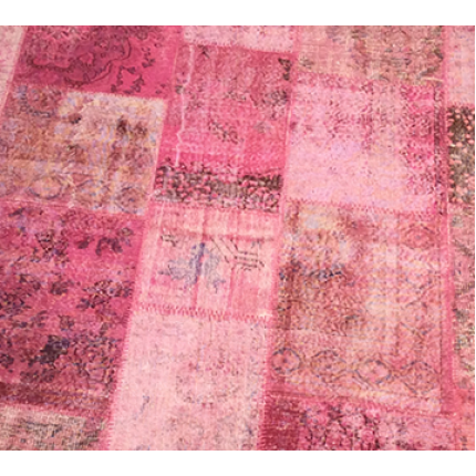 Pink Handmade Patchwork Carpet