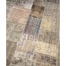 Beige and Grey Handmade Patchwork Carpet