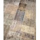 Beige and Grey Handmade Patchwork Carpet