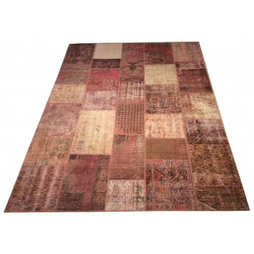 Red Handmade Patchwork Carpet