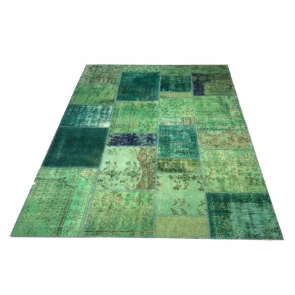 Green Handmade Patchwork Carpet