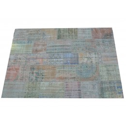 Blue Handmade Patchwork Carpet