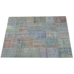 Blue Handmade Patchwork Carpet