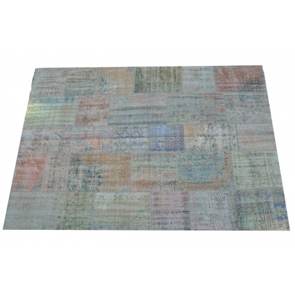 Blue Handmade Patchwork Carpet