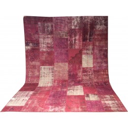 Red Handmade Patchwork Carpet