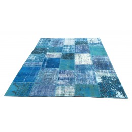  Blue Handmade Patchwork Carpet