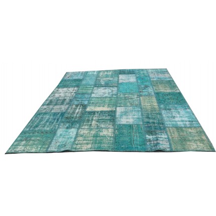 Green Handmade Patchwork Carpet