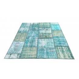 Blue Handmade Patchwork Carpet