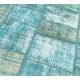 Blue Handmade Patchwork Carpet