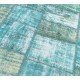 Blue Handmade Patchwork Carpet