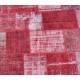  Red Handmade Patchwork Carpet