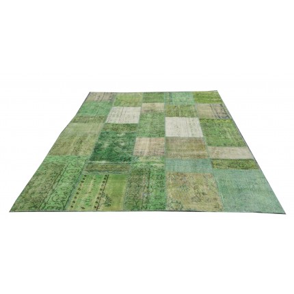 Green Handmade Patchwork Carpet