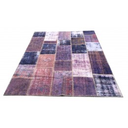 Purple Handmade Patchwork Carpet