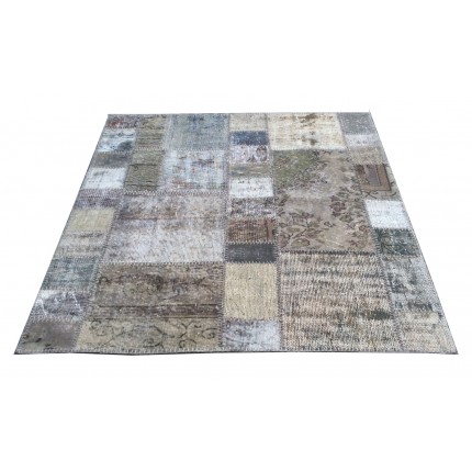 Grey Handmade Patchwork Carpet