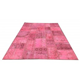  Pink Handmade Patchwork Carpet