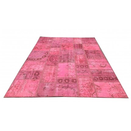  Pink Handmade Patchwork Carpet