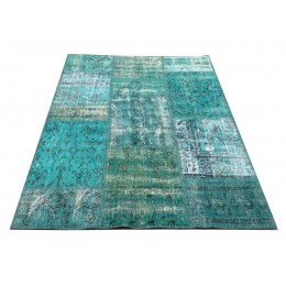 Blue Handmade Patchwork Carpet