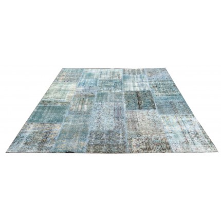 Blue Handmade Patchwork Carpet