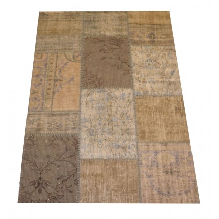 Beige Handmade Patchwork Carpet