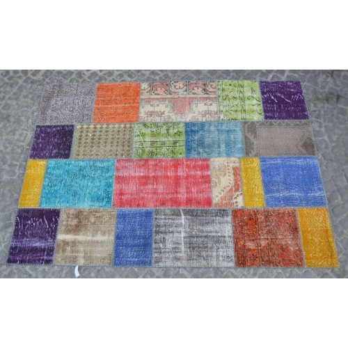 Multicolor Handmade Patchwork Carpet