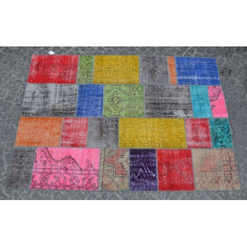 Multicolor Handmade Patchwork Carpet