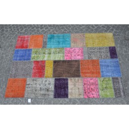 Multicolor Handmade Patchwork Carpet