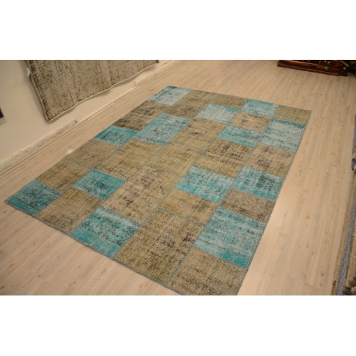 Grey Handmade Patchwork Carpet