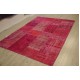 Red Handmade Patchwork Carpet