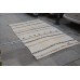 White Stripe Hemp Rug