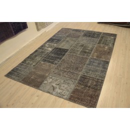 Grey Handmade Patchwork Carpet