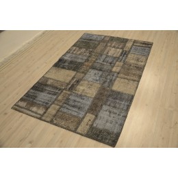 Grey Handmade Patchwork Carpet