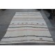 White Stripe Hemp Rug