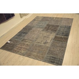 Grey Handmade Patchwork Carpet