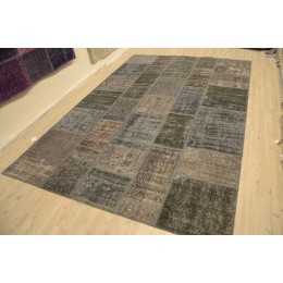 Grey Handmade Patchwork Carpet