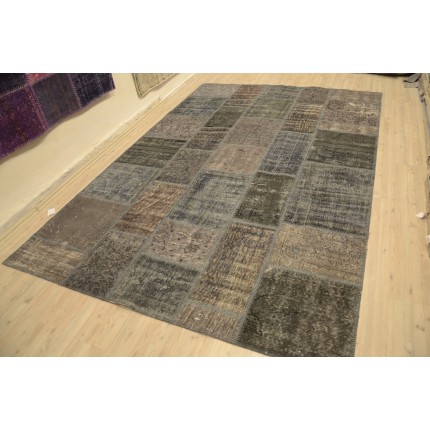 Grey Handmade Patchwork Carpet