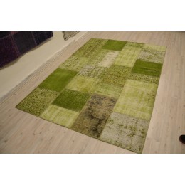  Green Handmade Patchwork Carpet