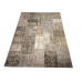 Beige and Grey Handmade Patchwork Carpet