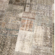 Beige and Grey Handmade Patchwork Carpet