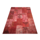  Red Handmade Patchwork Carpet