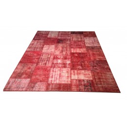 Red Handmade Patchwork Carpet