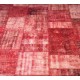 Red Handmade Patchwork Carpet